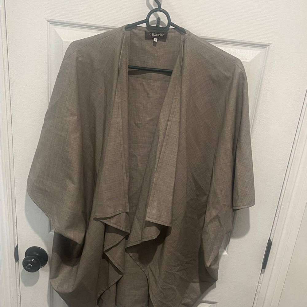 Elan Taupe Draped Kimono